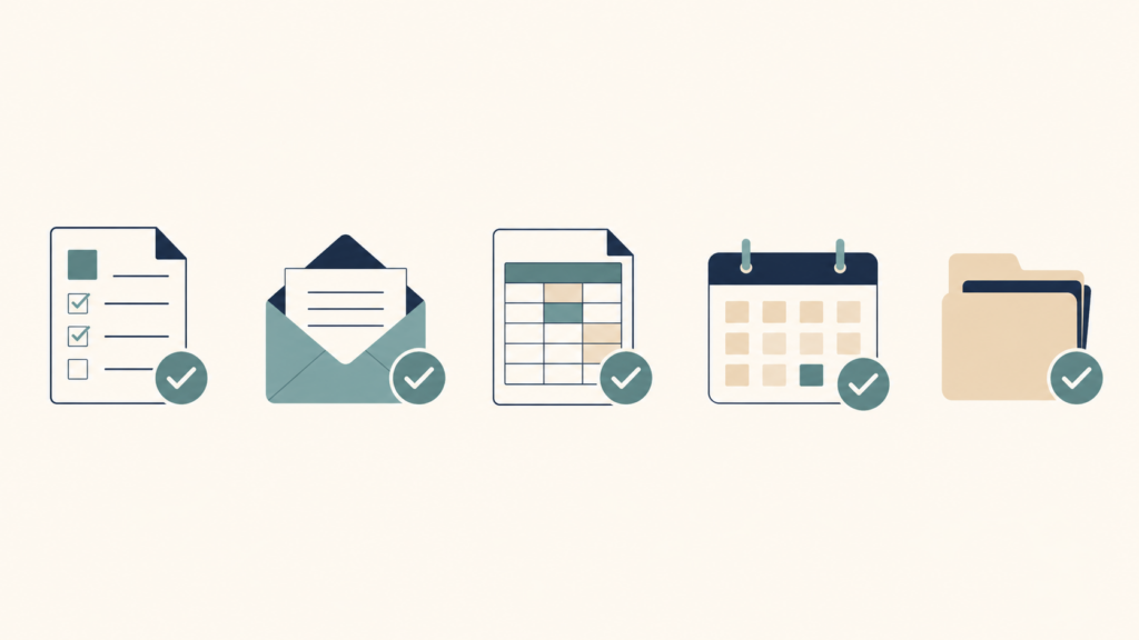 Illustration of required documents for an L1 application LTB filing